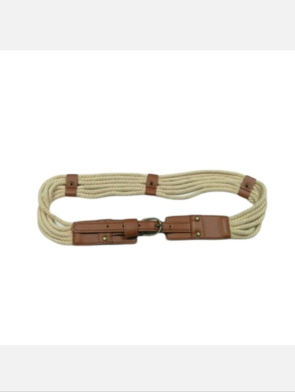 Vintage Rope and vegan leather belt Sz. S/M